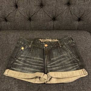 Express Jeans Shorts With Cuff